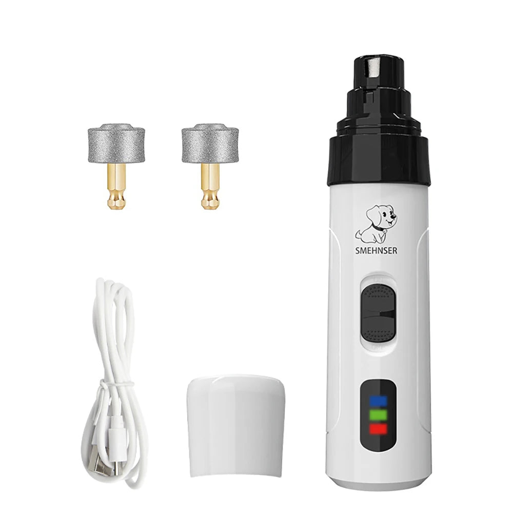 Electric Pet Nail Clipper USB Charging Dog Nail Grinder Portable Puppy Cat Nails Pet Grooming Tools For Small Medium Large Dogs