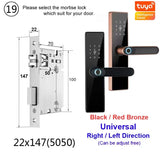 H4 Tuya Electronic Lock Wifi Smart Door Lock Fingerprint Lock Password IC Card Key USB Charge For Smart Home