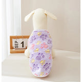 Flannel Dog Clothes Pet Clothes for Small Medium Dogs Soft Puppy Vest Cute Paw Print Chihuahua Coat Yorkshire Vest Pet Costume