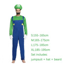 Adult Kids Game Funny Super Brother Mari Bros Fantasia Jumpsuit Man Dress Suit Anime Cosplay Costume Carnival Halloween Costumes