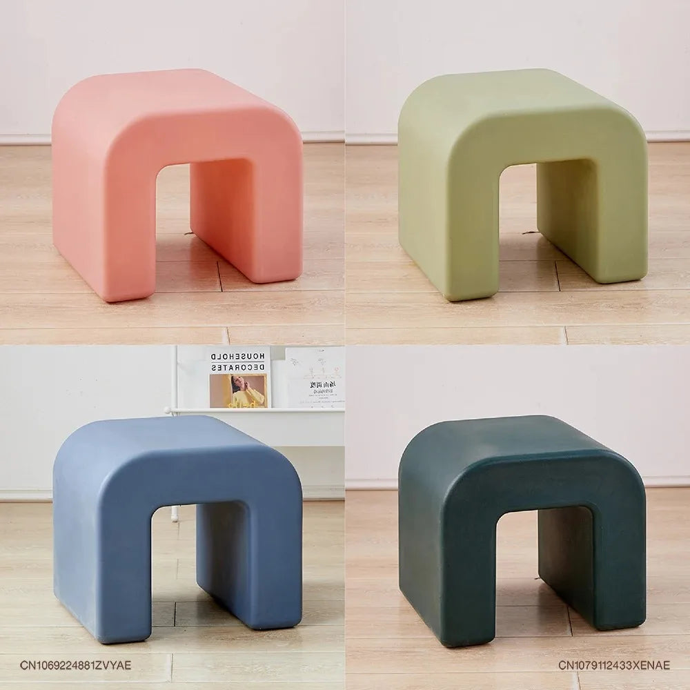 Plastic Minimalist Modern Living Room Shoe Changing Stool Small Stools Chairs Coffee Tables Side Table Bench Muebles Furniture