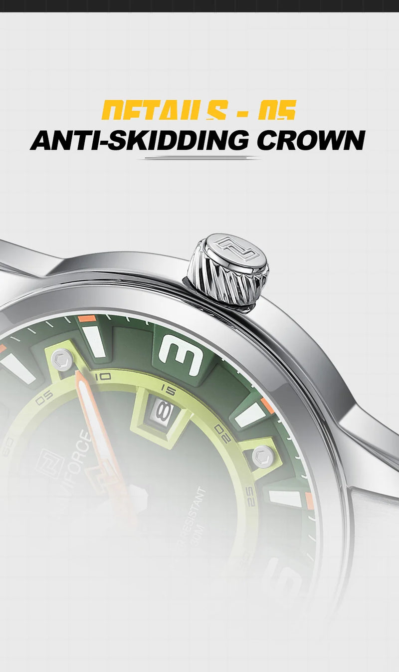 NAVIFORCE Brand Fashion Men Watch Waterproof Luxury Luminous Male Calendar Quartz Wristwatch Relogio Masculino 2024 New Arrival