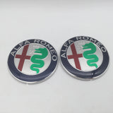 2pcs for AlfaRomeo 147 156 159 74mm Car Front Hood Emblem Bonnet Grille Sticker Rear Trunk Badge Decal Styling auto accessories