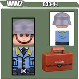 WW2 Military Soldier Figures Building Blocks Soviet British Army German Camouflage Warrior Infantry Accessories Bricks Toys Gift