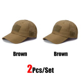 1/2pcs New Men's Camouflage Baseball Cap Breathable Sunscreen Hat Outdoor Sports Hunting Hiking Camping Beach Fishing Sun Hat