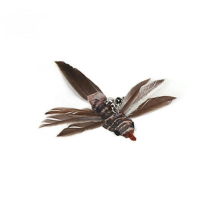 Varita de pájaro/pluma para gato con campana y potente ventosa, manos libres, juguetes interactivos para gatos, ejercicio de caza de gatitos, productos para mascotas