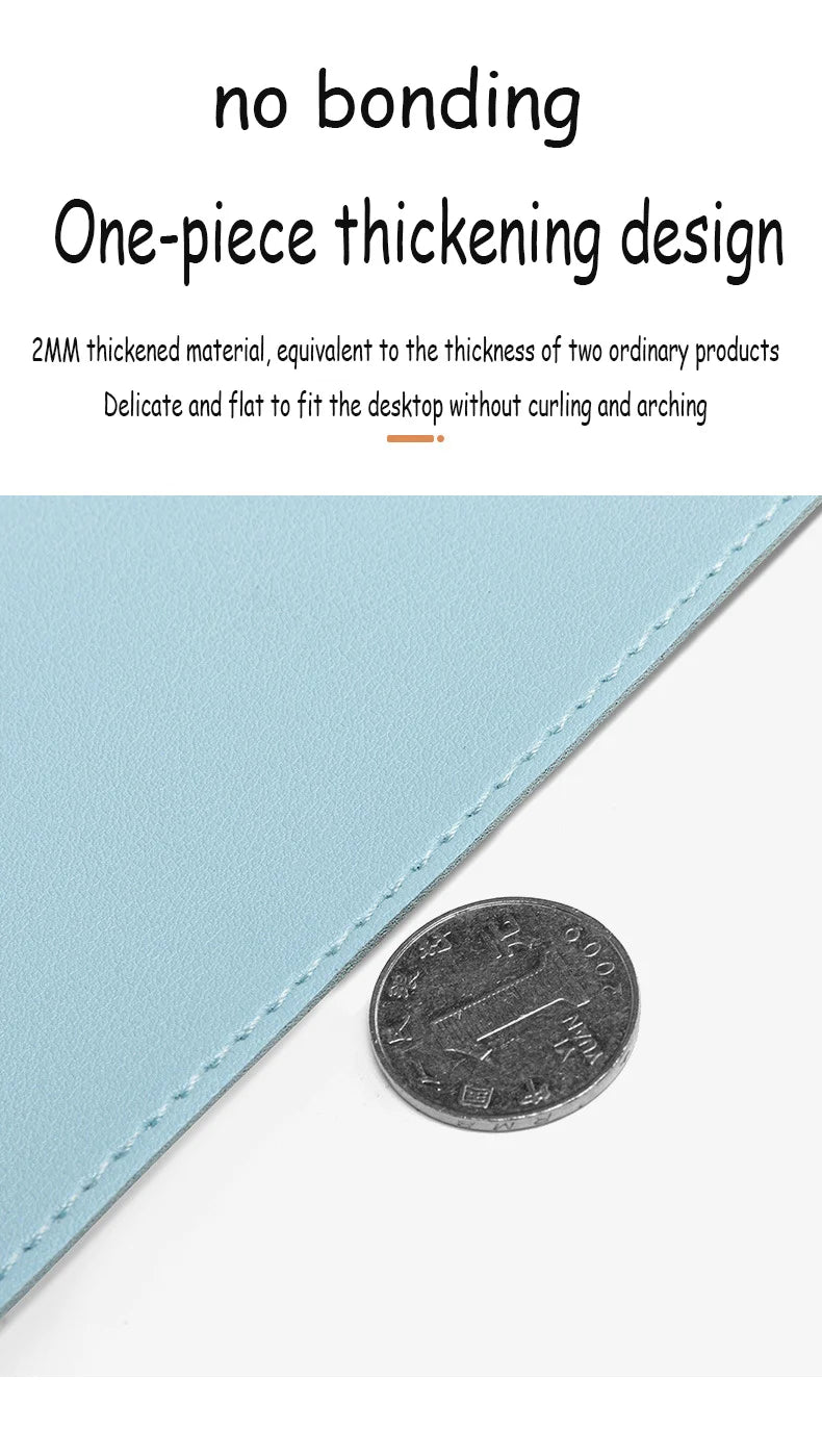 Alfombrilla protectora de escritorio de oficina de gran tamaño de PU, impermeable, para ratón, teclado de escritorio, alfombrilla de ratón para juegos, accesorios para PC