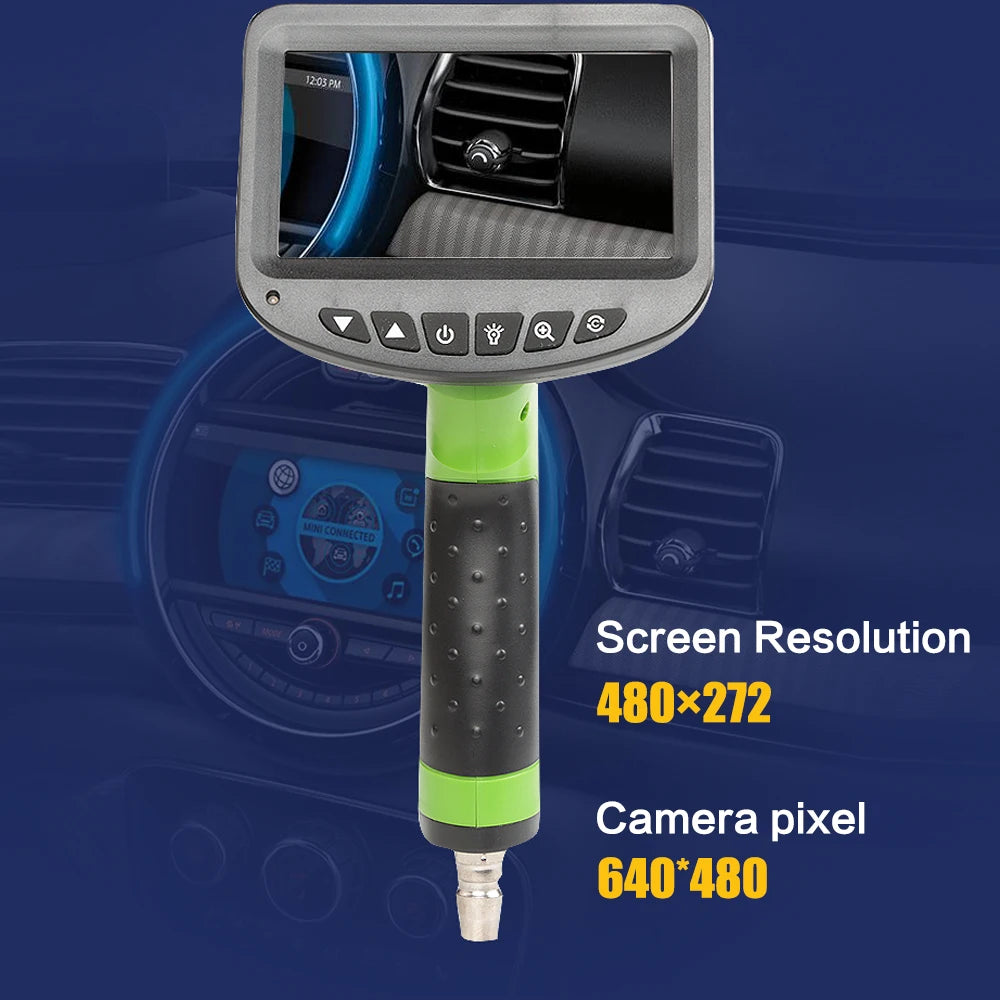 Pistola de limpieza de aire acondicionado para automóvil, pantalla LCD, endoscopio, caja, herramienta de limpieza para lavado de autos visible