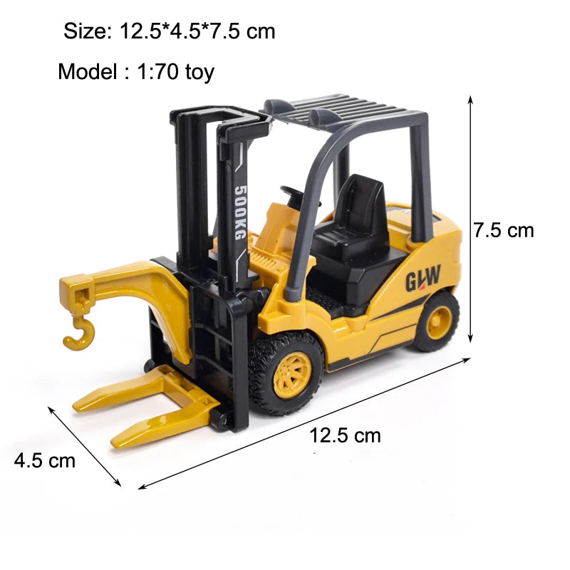 2 in 1 Toys for Boys Alloy Tractor Kids Excavator Bulldozer Miniature Truck Model Diecast Engineering Vehicle Children Gifts