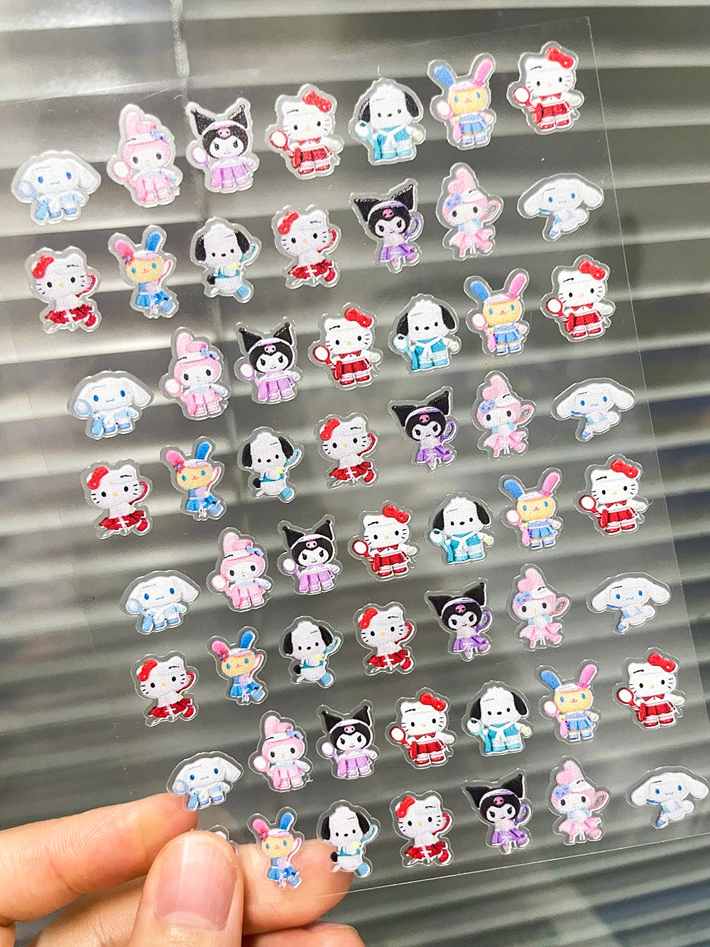 Pvc Super Mini Cartoon Game Patterns Sticker Kawaii Sanrio Kitty Self-adhesive Sticker Waterproof Luggage Tags Nail Stickers