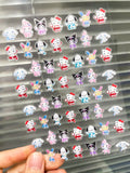 Pvc Super Mini Cartoon Game Patterns Sticker Kawaii Sanrio Kitty Self-adhesive Sticker Waterproof Luggage Tags Nail Stickers