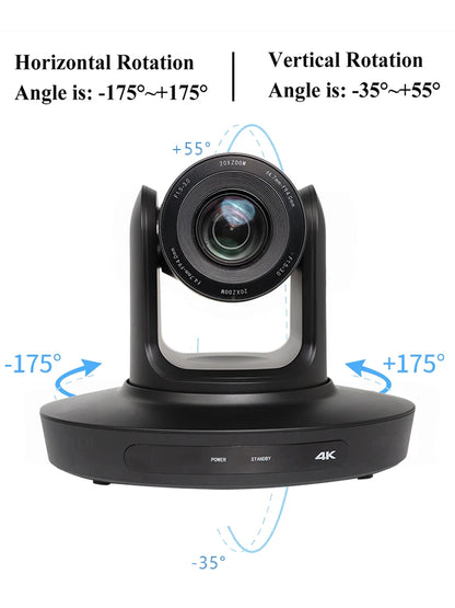 Ai-Auto Tracking 4K Conference Camera PTZ Video 10x 20x Zoom HDMI USB IP Live Streaming Camera For Business Events Youtube Obs