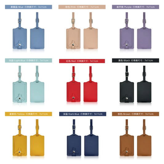 New Airplane Buckle Anti Lost Luggage Tags Thickened Flip Cover Luggage Tag Boarding Pass Suitcase Label Name ID Address Lable