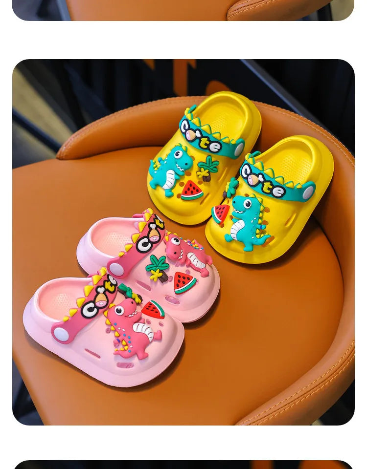 Outdoor Beach Slippers Children's Garden Shoes Trendy Crocodile Soft Sole Sandals For Baby Breathable Non-slip For Indoor