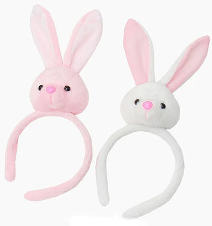 Diadema con orejas de conejo para fiesta de Pascua, accesorio para fotomatón, decoración de fiesta de Pascua, accesorios de disfraz