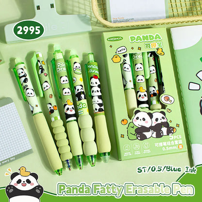 Capybara Erasable Pens 6pcs Refillable Ink Gel Pen Smudge-Free Cute Animal School Supplies for Students Office Stationery Gifts