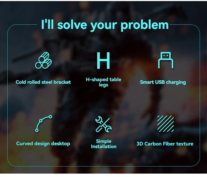 Computer desk, minimalist home gaming desk, small-sized carbon fiber patterned office desk, student study desk, bedroom desk