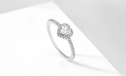 ZAKOL Romantic Pink Heart CZ Engagement Rings for Women Fashion AAA Cubic Zirconia Wedding Bands Jewelry Valentine's Day Gift