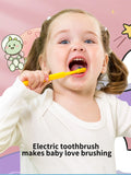 Children's Electric Toothbrush Color Cartoon Space Series Children's Soft Hair Cleaning Brush (Battery Not Included)