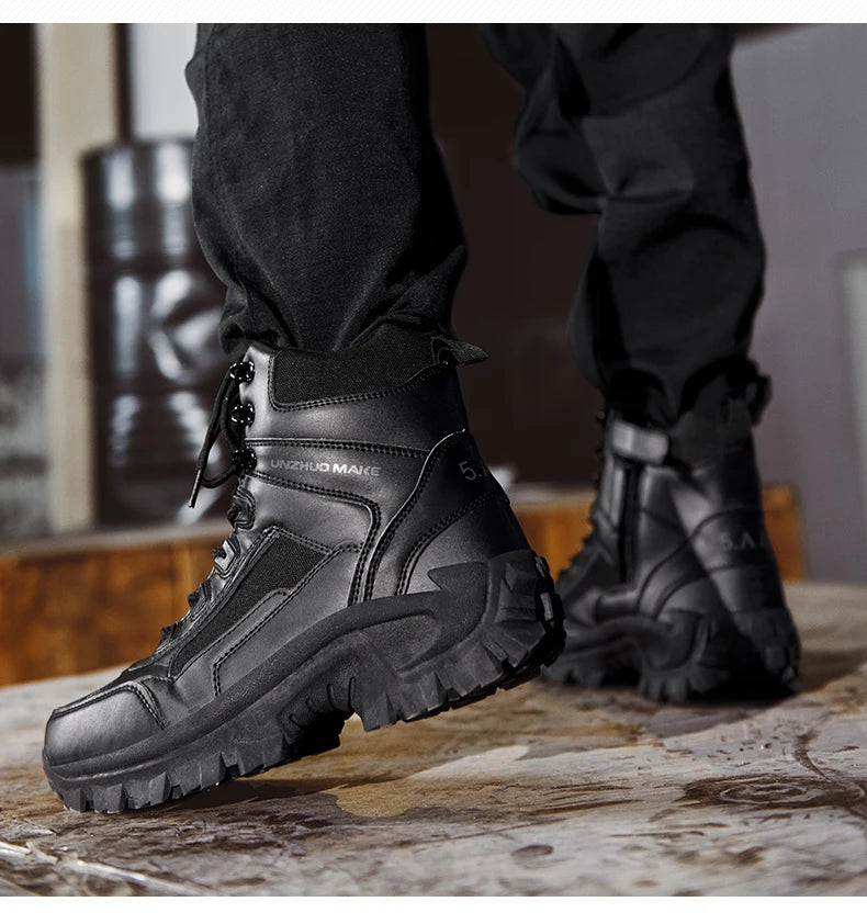 High Top Waterproof Hiking Shoes Tactical Sport Men's Shoes Male Outdoor Mountain Climbing Shoes Hunting Boots Men Outdoor Boots
