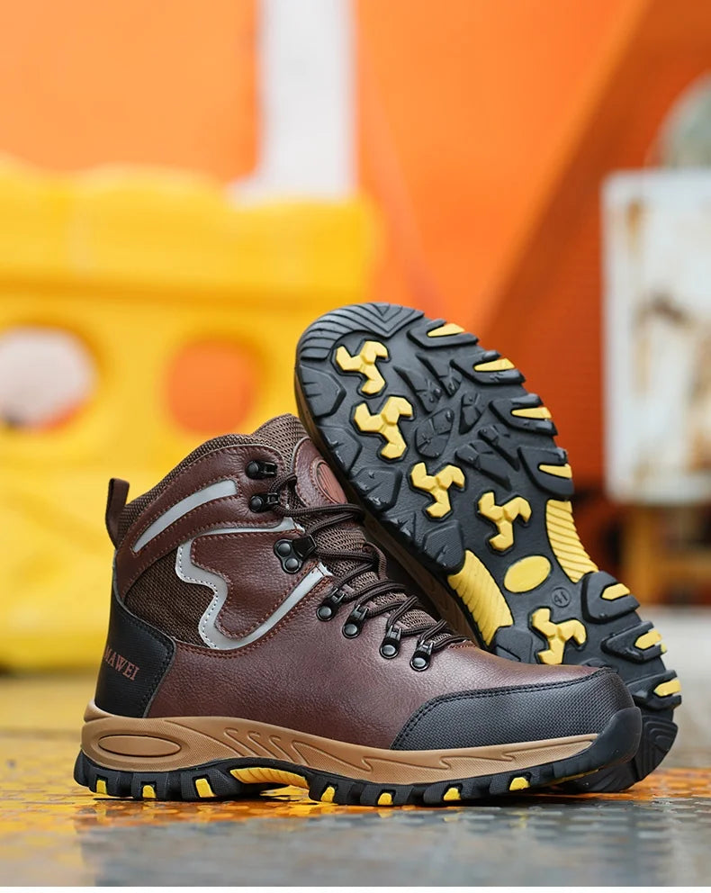 High Top Safety Shoes Men Steel Toe Work Shoes Men Women Work Safety Boots Anti Smash Safety Indestructible waterproof boots