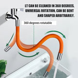 Extensor de grifo de gel de sílice giratorio de 360°, flexible y flexible, para fregadero de baño, extensor universal contra salpicaduras, accesorios de cocina