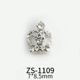 10pcs New Crown Alloy Zircon Nail Art Charms Silver Shiny Crystals Jewelry Hot Sale Nails Decoration 3D Manicure Accessories %2