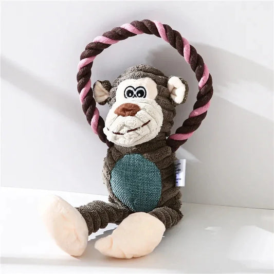 1 unidad de juguetes de peluche para perros, juguete de animales chillones para limpiar los dientes, juguete para masticar, suministros para mascotas, juguetes interactivos