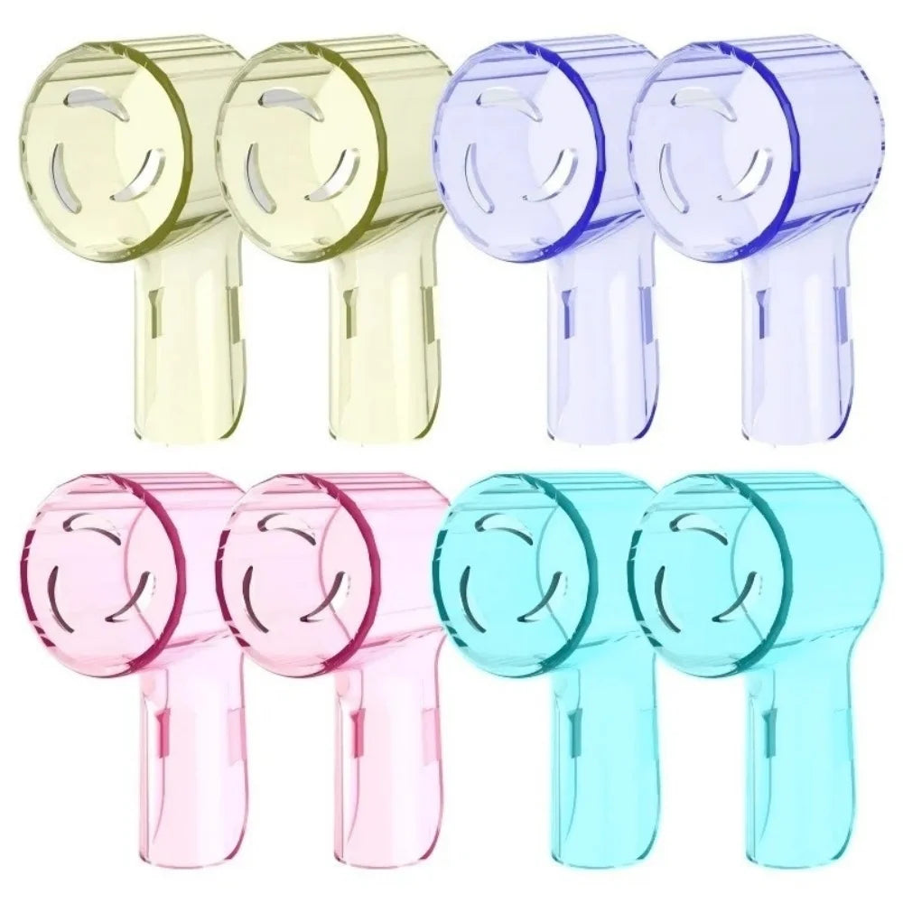 Kit com 2 ou 4 capas protetoras contra poeira para cabeças de escova de dentes elétrica, compatíveis com as linhas Braun Oral-B e iO.