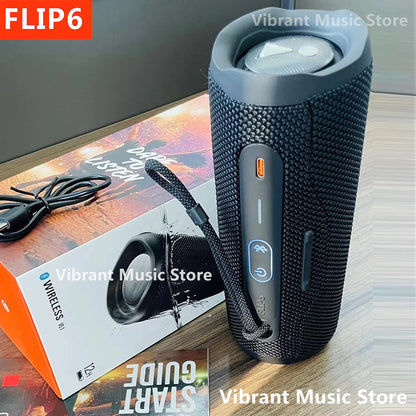 FLIP6 Wireless Bluetooth Speaker, Outdoor Riding Waterproof Subwoofer, AUX Audio Input, TF Card Playback, MP3 Music Player