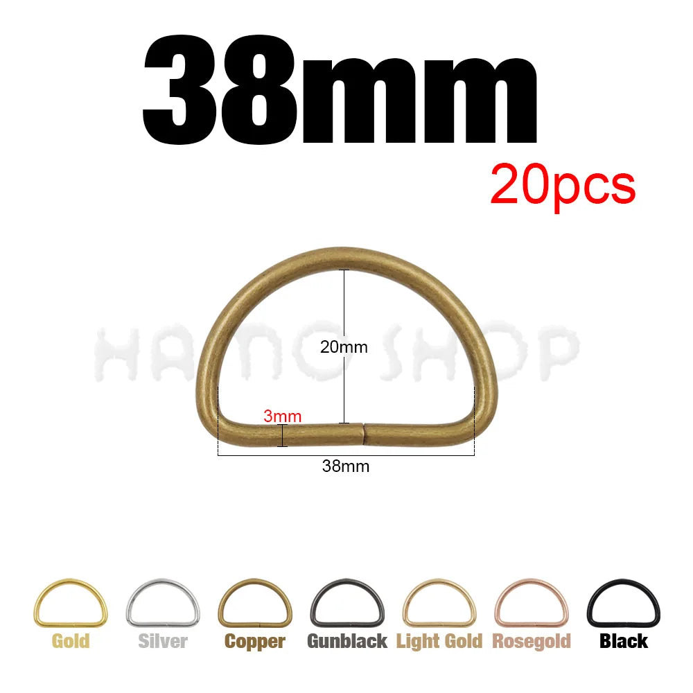 Hebilla ajustable de metal con anilla en D para correas de mochilas, bolsos, collares de gato y perros, accesorios de bricolaje, 20-1000 unidades