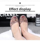 Women's Flat Bottom Plastic Jelly Sandals Hollow out Slip-On Beach Shoes Comfortable Lightweight Summer Footwear