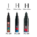 16pcs Japan UNI POSCA Markers Set Acrylic Graffiti Drawing Permanent Waterproof Children's Drawing PC-3M/1M/5M Art Supplies