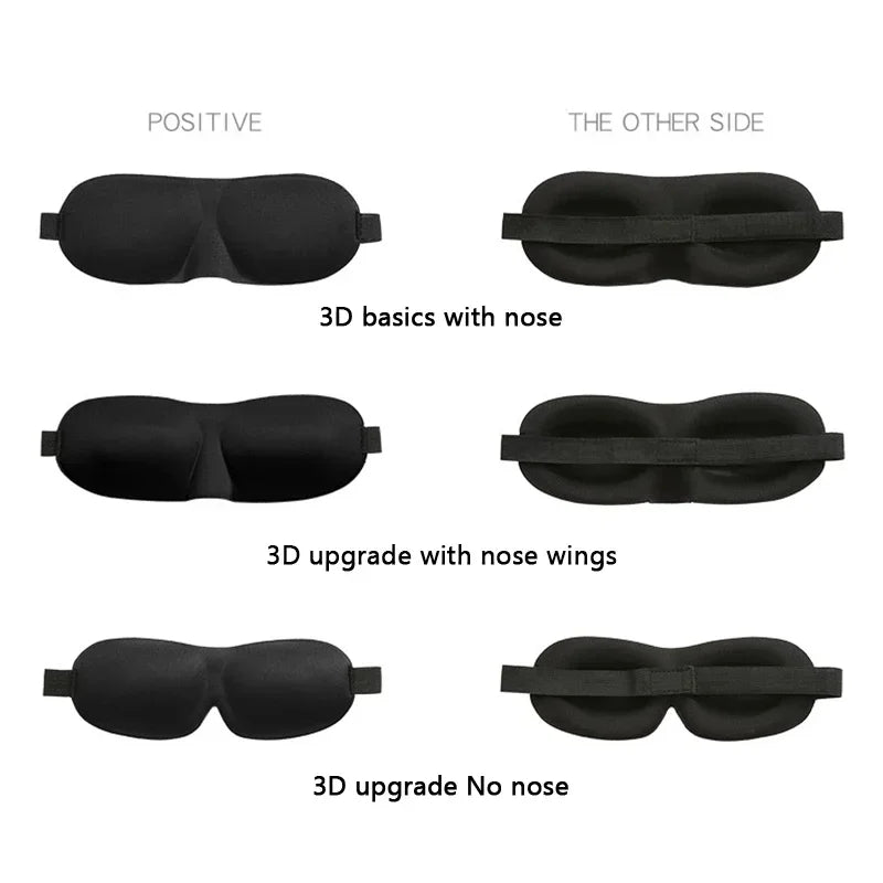 Comfortable Lightweight Eye Cover Soft 3D Contoured Sleeping Mask Breathable Eye Shade for Men and Women Night Travel Rest Aid