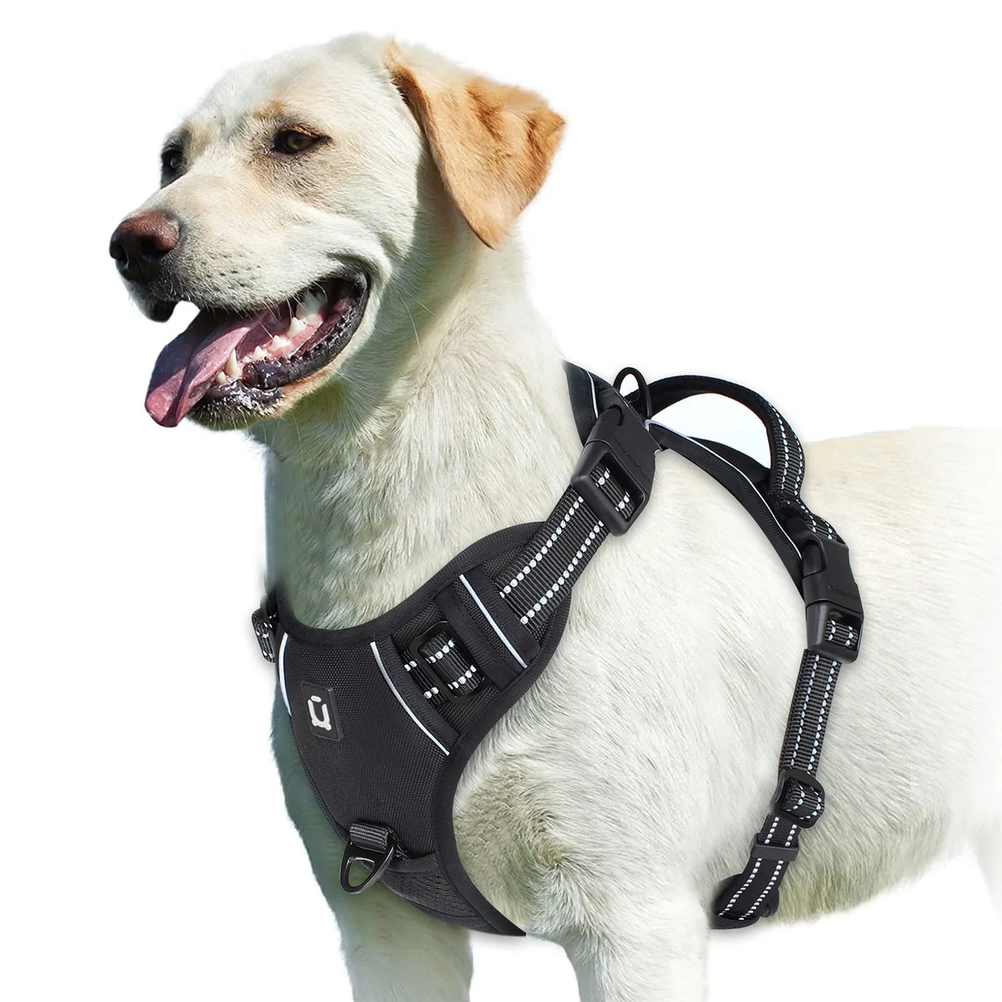 Arnés antitirones para perros, chaleco ajustable y acolchado suave con asa de fácil control.
