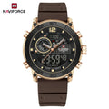 NAVIFORCE NF6104  Men's Lightweight Sports Wrist Watch Dual Display Time Night Light Watches Boy's Quartz  Stopwatch