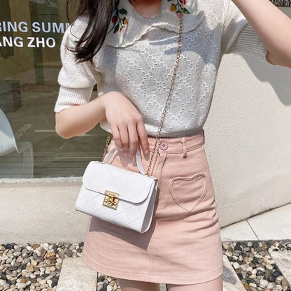 Minimalist Pu Leather Chain Shoulder Bag High-capacity Underarm Handbag Single Shoulder Bag Tote Bags Female Crossbody Bag