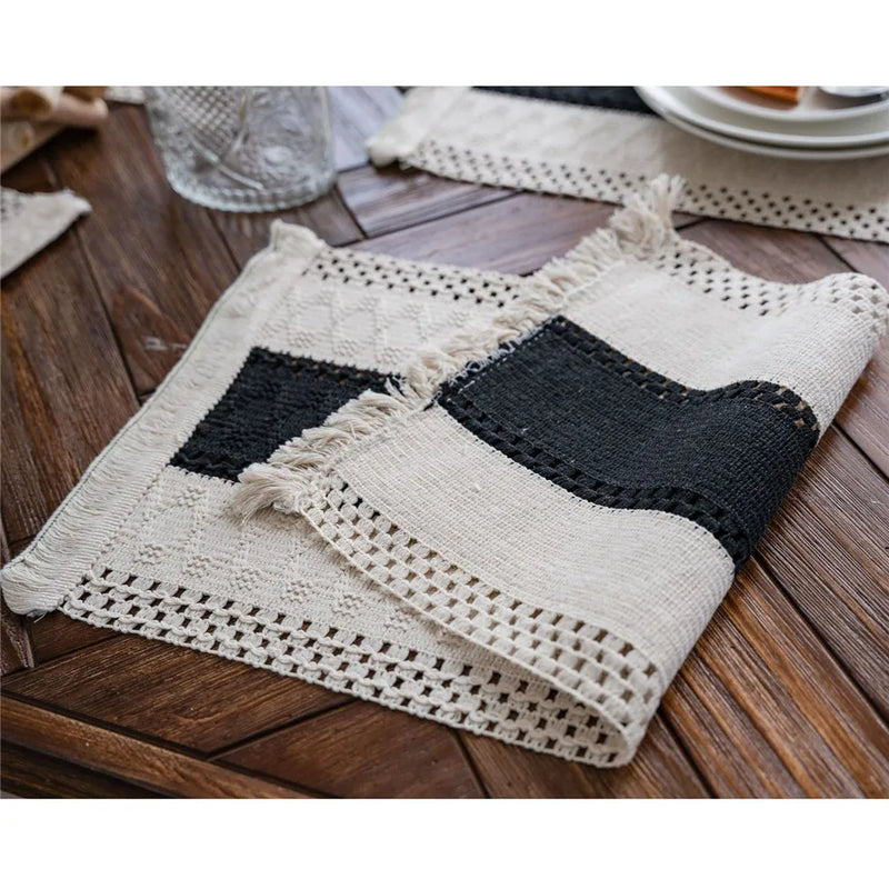 Cotton Linen Placemats For Dinner Table Macrame Modern Accessory Kitchens Underplate Party Wedding Table Decor Place Mats Set