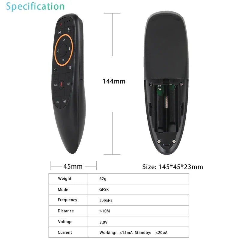 G10S G10SPRO G10BTS G10SPROBT Air Mouse Voice Remote Control 2.4G Wireless Gyroscope IR Learning for Android TV Box PC