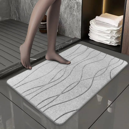 Indoor Diatomite Stone Bath Mat Diatom Mud Soft Mat Water Absorption Quick Drying Diatomite Stone Shower Mat Entryway Rugs