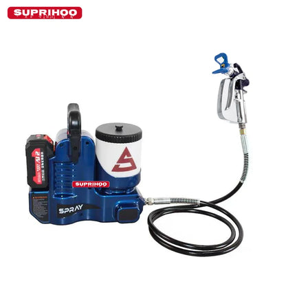 SUPRIHOO-Airless Pulverizador com Bateria De Lítio, Ajustável, Conveniente Látex Pintura Pulverização, Pintura Rastreamento, 6 Velocidade