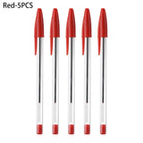 5/10 Pcs Black Red Blue Ballpoint Pen 1.0mm Ballpoint Pen Student Signing Pen Writing Pen Stationery School Office Accessories