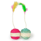 Interactive Cat Scratching Ball Toy, Sisal Feather Toy for Kitten, Training, Pet Supplies, 1Pc 