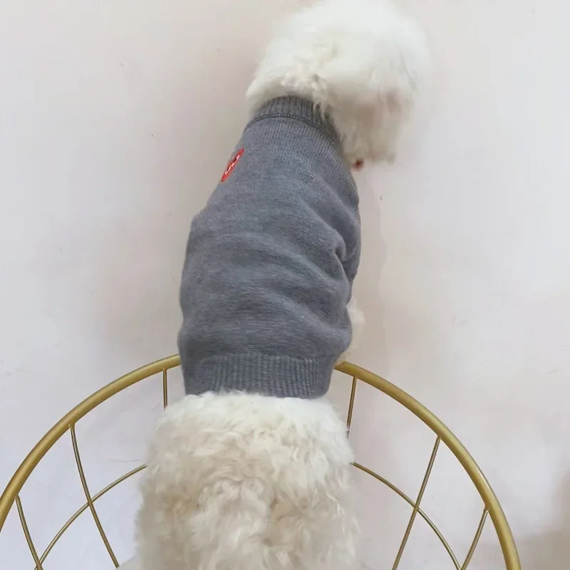 Adorable Knit Sweater Dog Cat Autumn/winter Fashionable Warm Protective Clothing Pet Coats Jackets Trendy Brand In Stock