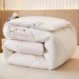 Luxury 100% Wool Quilt Core Autumn Winter Thickened Warm Quilted Comforter Fluffy Soft King Queen Size Solid White Duvet Insert