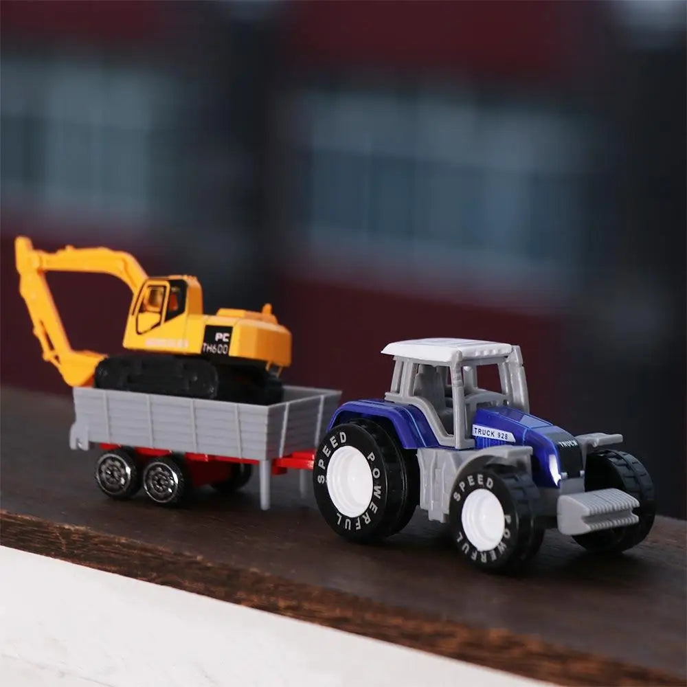 1pc Children Kids Alloy Tractor Dump Truck Educational Toy Tractor Toy Model Car Toys Farmer Vehicle Engineering Car Model
