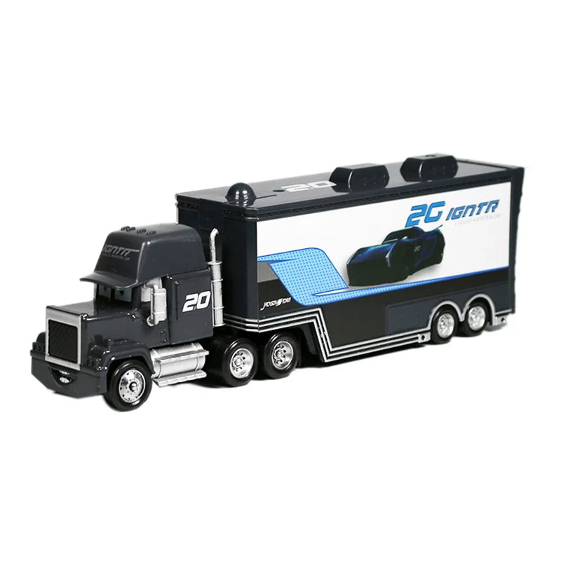 Disney Pixar Cars 2 3 Juguetes Rayo McQueen Camión Jackson Storm Tío Mack 1:55 Camión de fundición Modelo de remolque Niño niños Regalo