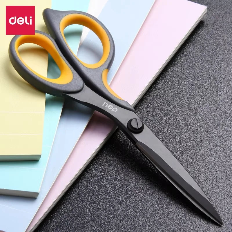 DELI Soft Handle Scissors for Office & Home Use - Durable Sharp Handcraft Scissors for Crafting & Office Supplies
