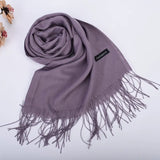 Bufandas de cuero en polvo para otoño e invierno, nuevas, de un solo color, al por mayor, para hombres y mujeres, 120 g, chal con diadema de un solo color.