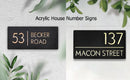 Custom Laser Cut 28/40/45cm Acrylic Modern 3D Floating House Number Sign Outdoor Street Name Waterproof Plate Matte Black White